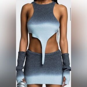 The Kript Ombré Skirt Set | Size M, edm music festival outfit